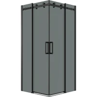 Душевой уголок Grossman Classic 80х80 300.K33.04.8080.21.10 профиль Черный матовый стекло тонированное