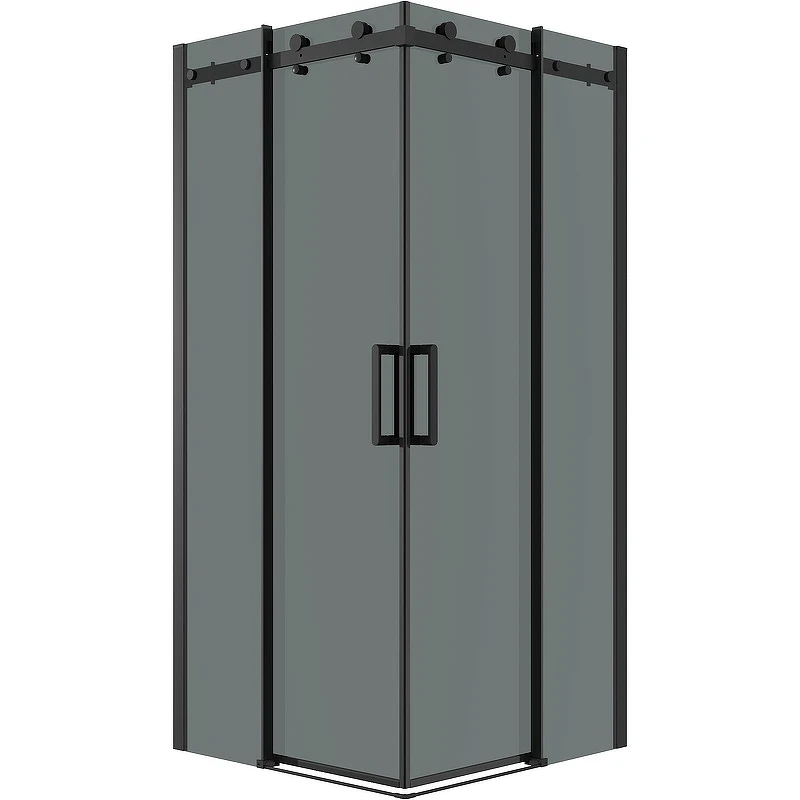 Душевой уголок Grossman Classic 80х80 300.K33.04.8080.21.10 профиль Черный матовый стекло тонированное