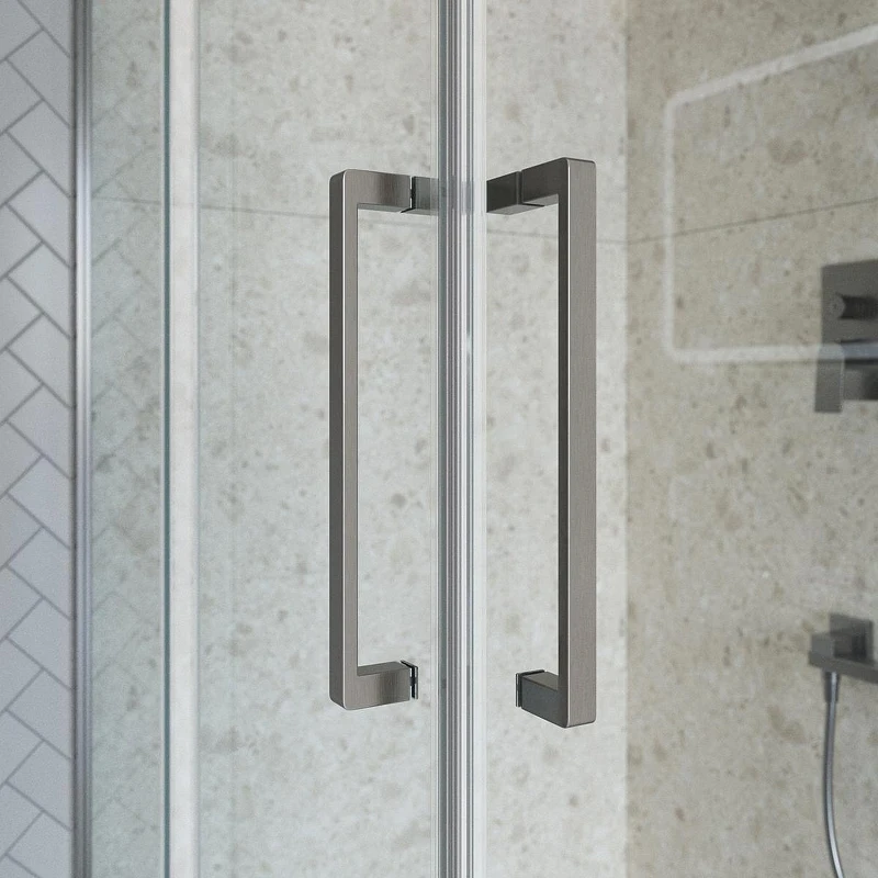 Душевой уголок BelBagno Marino 2 120x90 MARINO-2-AH-2-120/90-C-GM профиль Оружейная сталь стекло прозрачное