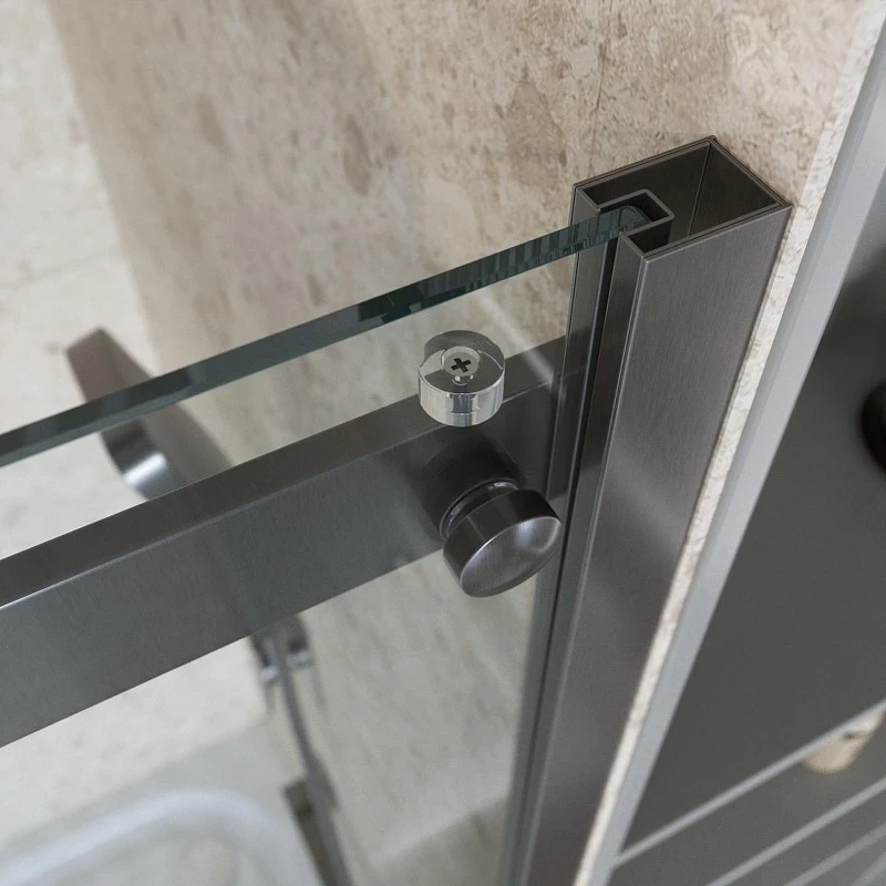 Душевой уголок BelBagno Marino 2 120x90 MARINO-2-AH-2-120/90-C-GM профиль Оружейная сталь стекло прозрачное