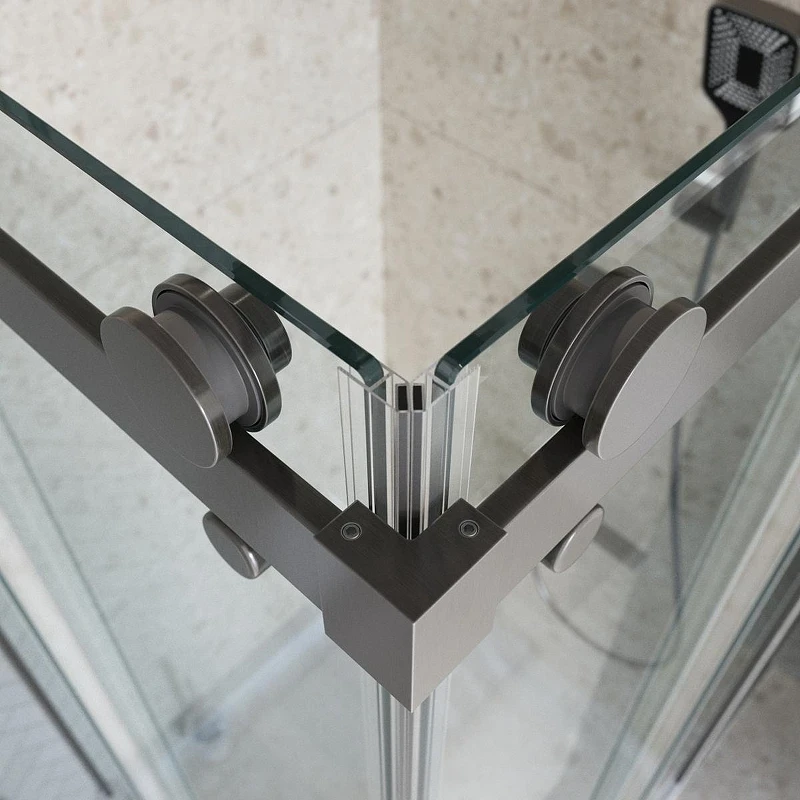 Душевой уголок BelBagno Marino 2 120x90 MARINO-2-AH-2-120/90-C-GM профиль Оружейная сталь стекло прозрачное
