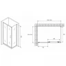 Душевой уголок Abber Schwarzer Diamant 130x100 AG301305-S1005 профиль Хром стекло прозрачное