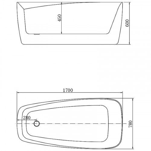 Акриловая ванна Aquanet Trend 170x78 260052 без гидромассажа