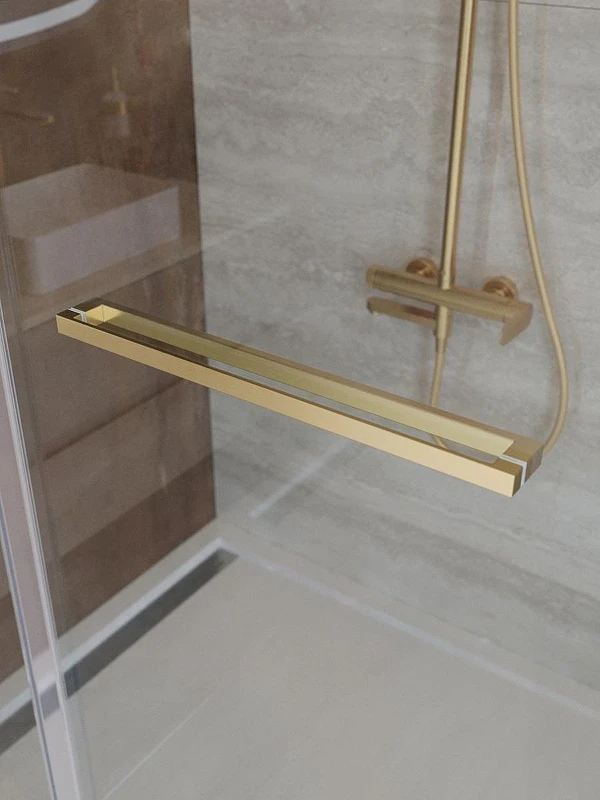 Душевая дверь Cezares Lux 120 LUX-B-FS-11-120-C-BORO профиль Брашированное золото стекло прозрачное
