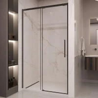 Душевая дверь Vincea Stella 120 VDS-1ST120CLB профиль цвет Черный стекло прозрачное