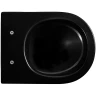 Комплект унитаза с инсталляцией Abber Bequem AC1100MB-AC0105-AC0121MB с сиденьем Микролифт и Черной матовой клавишей смыва фаянс подвесной