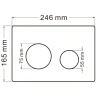 Комплект унитаза с инсталляцией Abber Bequem AC1100MB-AC0105-AC0121MB с сиденьем Микролифт и Черной матовой клавишей смыва фаянс подвесной