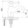 Смеситель для раковины Rose R01Q R0101Q Бронза латунь