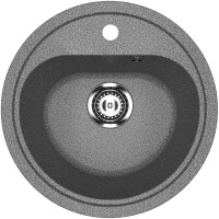 Кухонная мойка Ulgran Classic U-700-309 Темно-серая искусственный камень (литьевой мрамор) встраиваемый