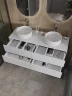 Тумба с раковиной Orange Отто 130 Ot-130TuMDF+B07-345W подвесная цвет Белый глянцевый