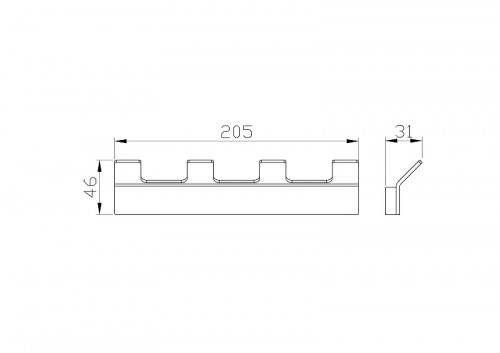 Вешалка для полотенец Wonzon &amp; Woghand Lotte WW-8345 цвет Хром