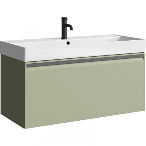 Тумба под раковину Aqwella Pure 100 PUR0110SH подвесная Шалфей зеленый