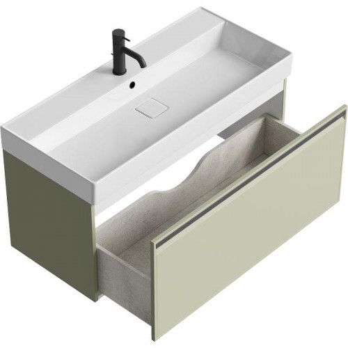 Тумба под раковину Aqwella Pure 100 PUR0110SH подвесная Шалфей зеленый