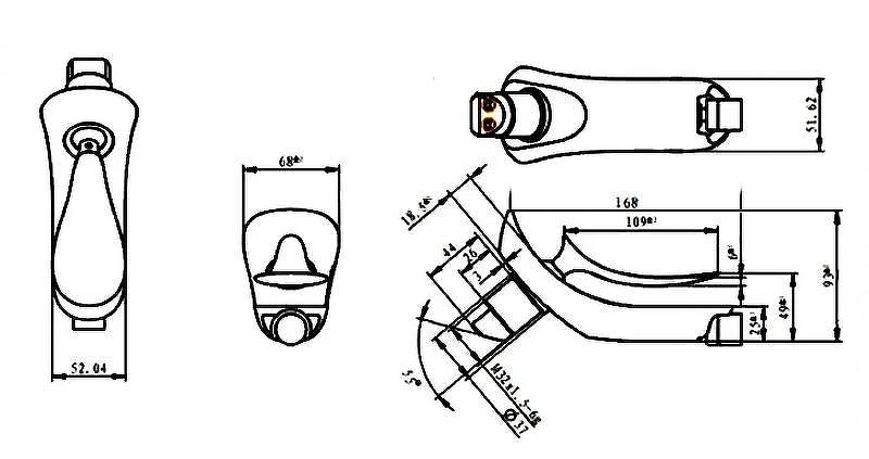 Смеситель для биде Creavit Foglia FG3501 Хром