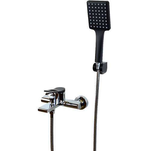 Смеситель для ванны Bronze de Luxe Element EL03CB Хром Черный матовый латунь на стену