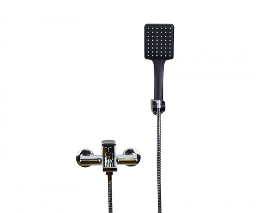 Смеситель для ванны Bronze de Luxe Element EL03CB Хром Черный матовый латунь на стену