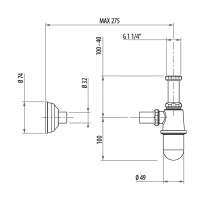 Сифон для раковины Gattoni Accessori 0152/00C0 Хром