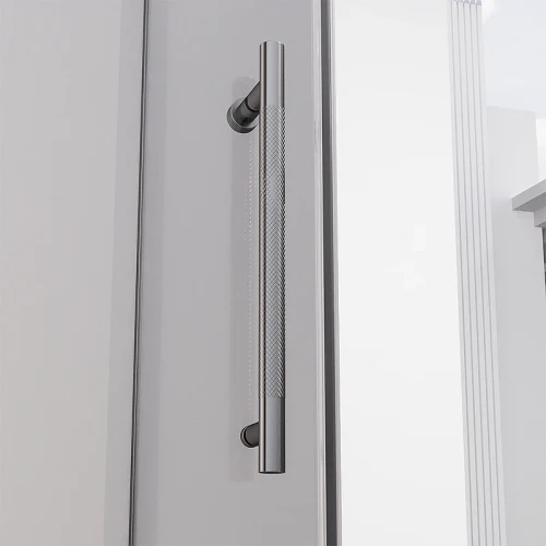 Душевая дверь Veconi Premium Alassio GR 150 AL-150-00-GR-C4 профиль цвет Брашированный графит стекло прозрачное осветленное
