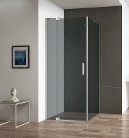 Душевой уголок Cezares Slider 110x80 SLIDER-AH-1-80-100/110-GRIGIO-Cr профиль Хром стекло тонированное
