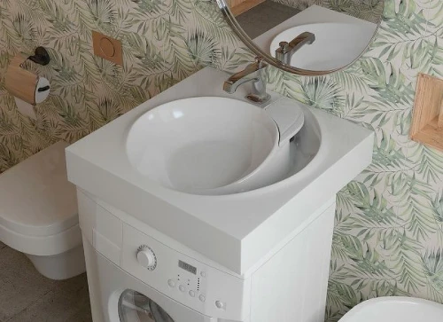 Раковина Stella Polar Киото 60 SP-00000796 на стиральную машину Белая