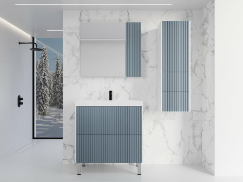 Зеркальный шкаф Style Line Стокгольм 70 ЛС-00002323 Графит софт МДФ / ЛДСП, стекло