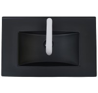 Раковина WeltWasser Deilbach 7506 75 MT- BL 10000005565 Черная матовая фаянс полувстраиваемая