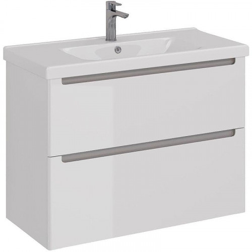 Тумба под раковину Lemark Buno 100 LM04B100T подвесная Белый глянец