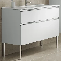 Тумба с раковиной SanVit Стрит-2 80 kstreet2080 в цвете Ral Белый глянец МДФ / ЛДСП