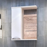 Зеркало со шкафом Vigo Callao 50 L z.CAL.50.L Белое МДФ / ЛДСП, стекло