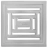 Душевой трап Berges Zentrum Uno 150x150 090372 с решеткой Хром матовый