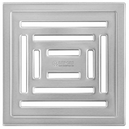 Душевой трап Berges Zentrum Uno 150x150 090372 с решеткой Хром матовый