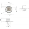 Душевой трап Berges Zentrum Uno 150x150 090372 с решеткой Хром матовый