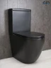 Унитаз компакт Gid Convexo Tn2188Bm 62250Y цвет Черный матовый с бачком и сиденьем Микролифт