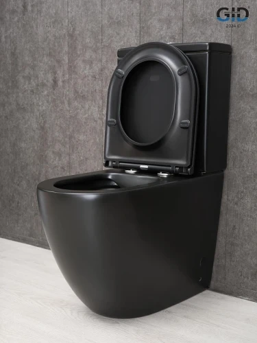 Унитаз компакт Gid Convexo Tn2188Bm 62250Y цвет Черный матовый с бачком и сиденьем Микролифт