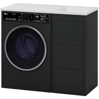 Тумба с раковиной Brevita Grafit 100 R УТ000015084 Графит матовый МДФ / ЛДСП