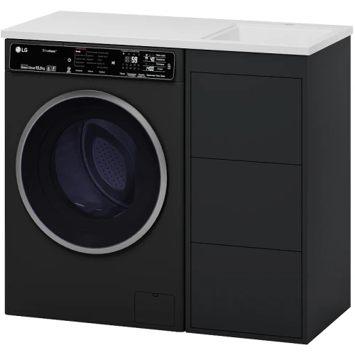 Тумба с раковиной Brevita Grafit 100 R УТ000015084 Графит матовый МДФ / ЛДСП