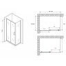 Душевой уголок Abber Schwarzer Diamant 100x60 AG30100B5-S60B5 профиль Черный стекло прозрачное