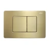 Комплект унитаза Abber Rechteck AC1201MB-AC0105-AC0120MMG с сиденьем Микролифт и клавишей смыва цвет Золото матовое