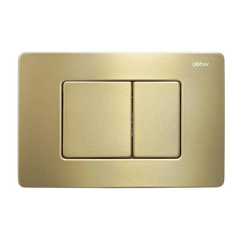 Комплект унитаза Abber Rechteck AC1201MB-AC0105-AC0120MMG с сиденьем Микролифт и клавишей смыва цвет Золото матовое