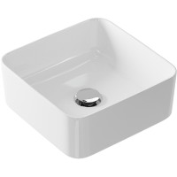 Раковина-чаша Cersanit Crea 35 Square 64753 Белая фарфор накладная