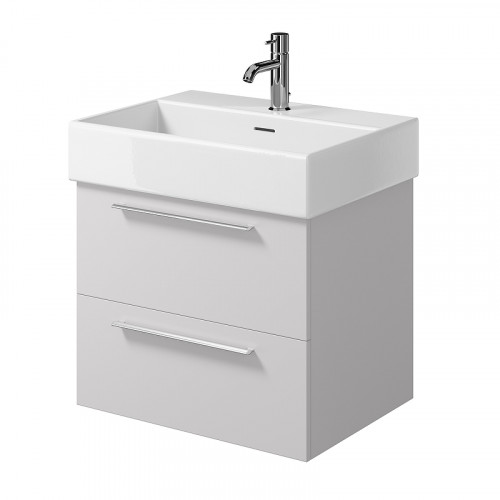 Тумба под раковину Creto Tivoli 60 8-1376W подвесная Белая МДФ / ЛДСП