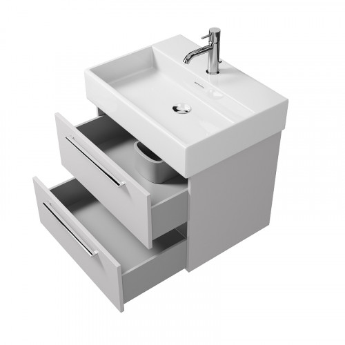 Тумба под раковину Creto Tivoli 60 8-1376W подвесная Белая МДФ / ЛДСП
