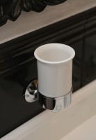 Стакан для зубных щеток Devon&amp;Devon New York NY103CR Хром Белый
