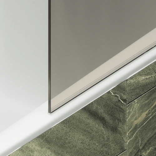 Шторка на ванну Maybah Glass MGV-67-6ш 500x1400 в широком профиле Черный стекло бронзовое