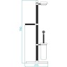 Напольная стойка Cezares Olimp OLIMP-WCS-03/24-Sw Золото 24 карат