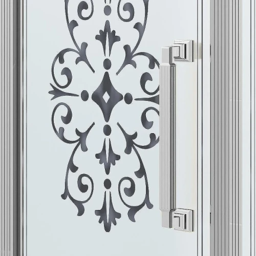 Душевой уголок Ambassador Royal 90x90 18015108-L профиль Хром стекло прозрачное с рисунком