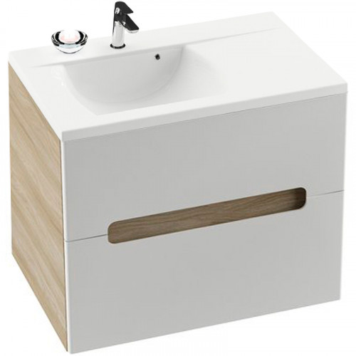 Тумба под раковину Ravak SD Classic II 80 R X000000916 подвесная Латте Белая МДФ / ЛДСП
