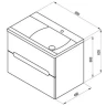 Тумба под раковину Ravak SD Classic II 80 R X000000916 подвесная Латте Белая МДФ / ЛДСП