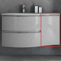 Подвесной шкаф Cezares Vague 34 R 54855 подвесной Grigio lucido МДФ / ЛДСП