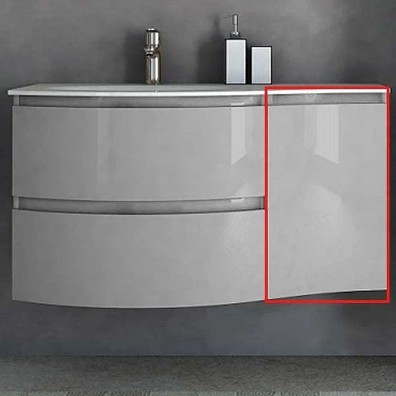 Подвесной шкаф Cezares Vague 34 R 54855 подвесной Grigio lucido МДФ / ЛДСП
